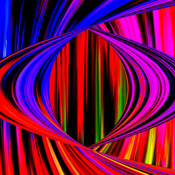 Digitale Kunst mit dem Titel "Bending Light" von Keep Magic, Original-Kunstwerk, Digitale Malerei Auf Keilrahmen aus Holz mo…