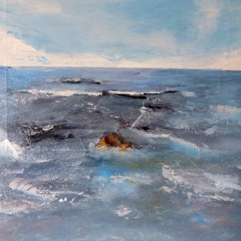 Schilderij getiteld ""Contrée d'aucun Ho…" door Denis Bi Assira, Origineel Kunstwerk, Acryl Gemonteerd op Frame voor houten…