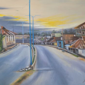 Schilderij getiteld "oshogbo-village-2.j…" door Olaoluwa Smith, Origineel Kunstwerk, Acryl