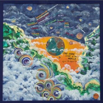 Painting titled "the Dark Side Of th…" by Ursula Daeppen (La Orsa), Original Artwork, Acrylic