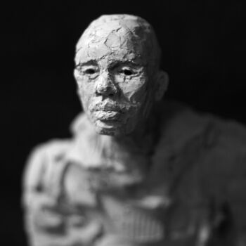 Sculpture titled "Clay Face 5" by Fleur Elise Noble, Original Artwork, Terra cotta