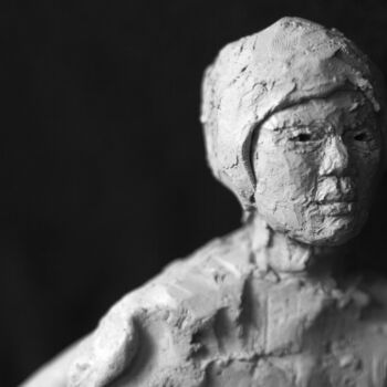 Sculpture titled "Clay Face 13" by Fleur Elise Noble, Original Artwork, Terra cotta
