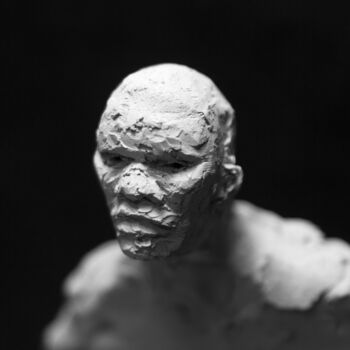 Sculpture titled "Clay Face 18" by Fleur Elise Noble, Original Artwork, Terra cotta