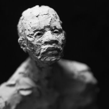 Sculpture titled "Clay Face 21" by Fleur Elise Noble, Original Artwork, Terra cotta