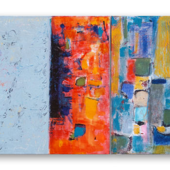Peinture intitulée "Feu follet" par Juliette Gallas, Œuvre d'art originale, Acrylique Monté sur Châssis en bois