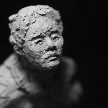 Sculpture titled "Clay Face 44" by Fleur Elise Noble, Original Artwork, Terra cotta