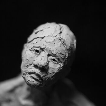 Sculpture titled "Clay Face 50" by Fleur Elise Noble, Original Artwork, Terra cotta