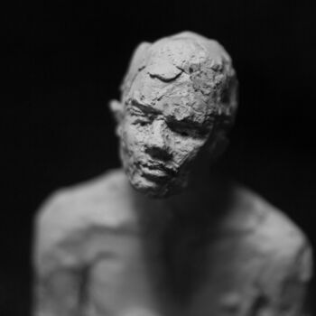 Sculpture titled "Clay Face 52" by Fleur Elise Noble, Original Artwork, Terra cotta