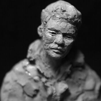 Sculpture titled "Clay Face 56" by Fleur Elise Noble, Original Artwork, Terra cotta