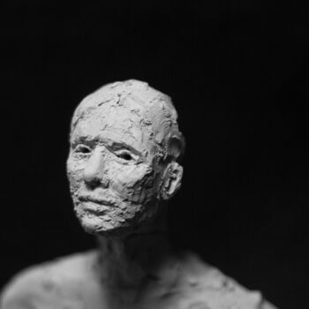 Sculpture titled "Clay Face 58" by Fleur Elise Noble, Original Artwork, Terra cotta