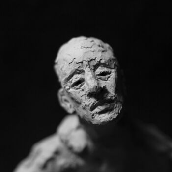 Sculpture titled "Clay Face 63" by Fleur Elise Noble, Original Artwork, Terra cotta