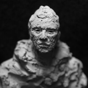 Sculpture titled "Clay Face 70" by Fleur Elise Noble, Original Artwork, Terra cotta