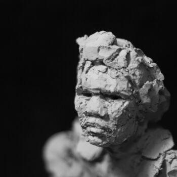Sculpture titled "Clay Face 72" by Fleur Elise Noble, Original Artwork, Terra cotta