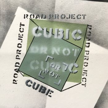 Painting titled "Road Project - Vari…" by Cubic Or Not Cubic, Original Artwork, Stencil