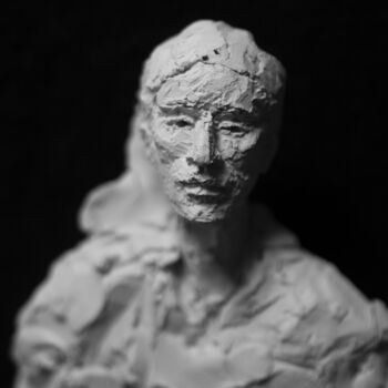 Sculpture titled "Clay Face 79" by Fleur Elise Noble, Original Artwork, Terra cotta