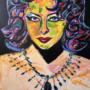 Pittura intitolato "Elizabeth Taylor" da Pame, Opera d'arte originale, Acrilico
