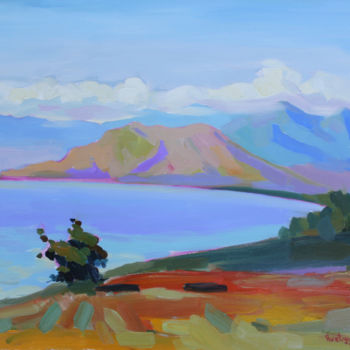 Malarstwo zatytułowany „Lake Sevan” autorstwa Tigran Avetyan, Oryginalna praca, Olej