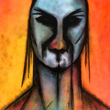 Painting titled "Aborigene" by Paulo Themudo, Original Artwork, Acrylic