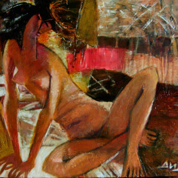 Pittura intitolato "Nude4" da Galya Didur, Opera d'arte originale, Acrilico