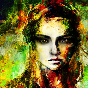 Digital Arts titled "spark" by Dodi Ballada, Original Artwork, Digital Painting