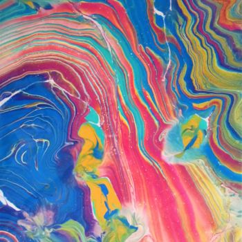Peinture intitulée "Couleurs d'Août_opu…" par Claudette Allosio, Œuvre d'art originale, Acrylique