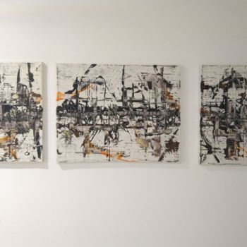 Ζωγραφική με τίτλο "triptique" από Christophe Gaspard, Αυθεντικά έργα τέχνης, Ακρυλικό