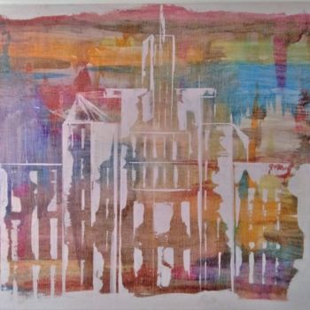 Peinture intitulée "City's" par Christophe Gaspard, Œuvre d'art originale, Acrylique