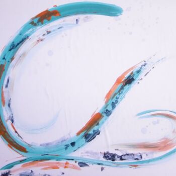 Peinture intitulée "Abstrait 4" par Brigitte Barcelo, Œuvre d'art originale, Acrylique Monté sur Panneau de bois