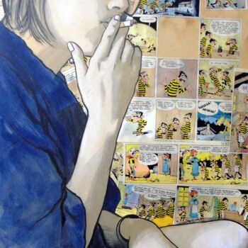 Painting titled "La jeune Ma Dalton" by Vincent Tessier Xxc, Original Artwork, Acrylic