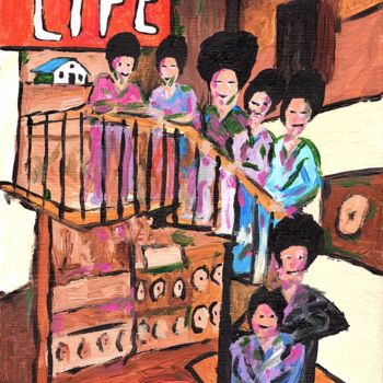 Peinture intitulée "Jackson 5 Family Li…" par Wabyanko, Œuvre d'art originale, Acrylique