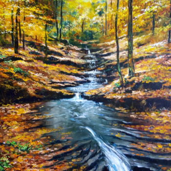 Peinture intitulée "Quiet autumn day /U…" par Attila Endrey-Nagy, Œuvre d'art originale, Huile
