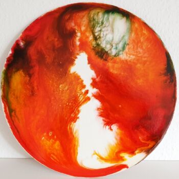 Ζωγραφική με τίτλο "Resin Art Painting…" από Iveta Zaharova (Kārkla), Αυθεντικά έργα τέχνης, Μελάνι