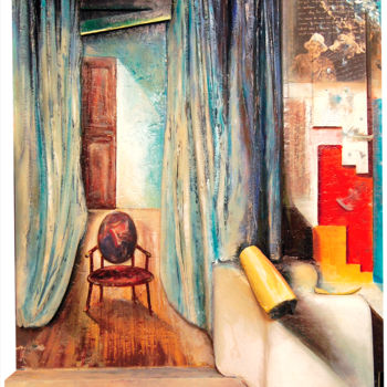 Peinture intitulée "Deux peintres" par Bernard Amiot, Œuvre d'art originale, Huile