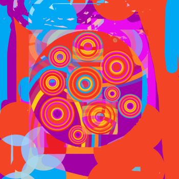数字艺术 标题为“Orange abstraction…” 由Marina Alexandrova, 原创艺术品, 数字油画