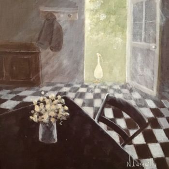 Ζωγραφική με τίτλο "Bonjour - 831" από Noëlle Lassailly, Αυθεντικά έργα τέχνης, Ακρυλικό
