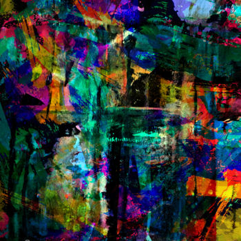 数字艺术 标题为“Incoherent Expressi…” 由Barry Farley Visual Arts, 原创艺术品, 数字油画 安装在其他刚性面板上