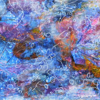 Peinture intitulée "Dans ma bulle 2" par Nadine Flicourt (nafli), Œuvre d'art originale, Acrylique