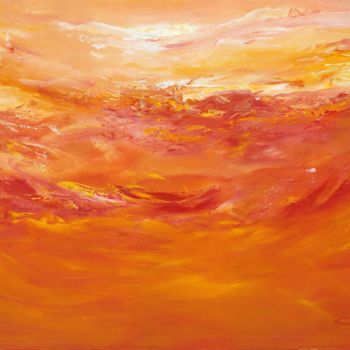 Painting titled "Heavenly Skies" by Carol Hazel, Original Artwork, Acrylic Mounted on Wood Stretcher frame