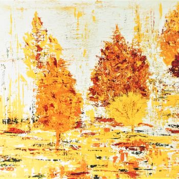 Painting titled "Honey Grove" by Carol Hazel, Original Artwork, Acrylic Mounted on Wood Stretcher frame