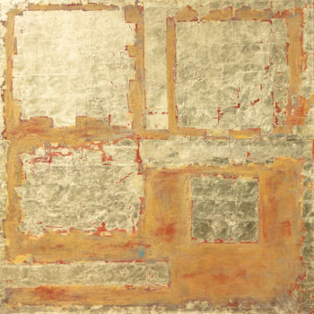 Peinture intitulée "Gold 6" par Briga, Œuvre d'art originale, Acrylique