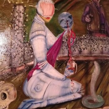 Painting titled "why" by Hubert Geraerts, Original Artwork, Acrylic