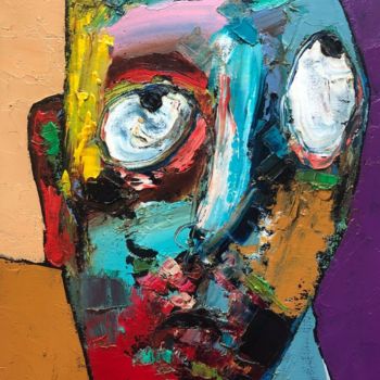 Painting titled "Portrait" by Anastasiya Kimachenko, Original Artwork, Oil