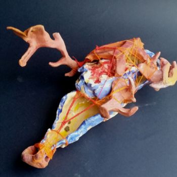 Sculptuur getiteld "Mystère Dundee" door Baptiste Vanweydeveldt, Origineel Kunstwerk, Keramiek