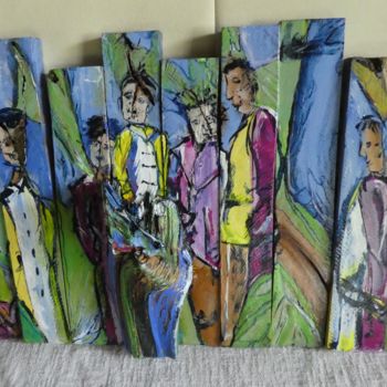Handwerk mit dem Titel "People in different…" von Urs, Original-Kunstwerk