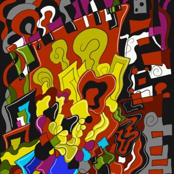 Digital Arts titled "Juices Wild" by China Alicia Rivera, Original Artwork, Digital Painting