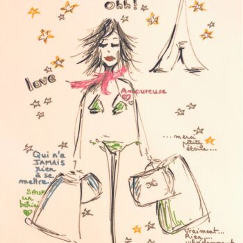 Drawing titled "Ceci est une Petite…" by Caroline Montigneaux, Original Artwork, Marker