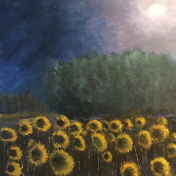 Peinture intitulée "Les tournelune" par Anne Vignau, Œuvre d'art originale, Acrylique
