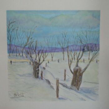 Pintura intitulada "Prairie" por Benjamin Petit, Obras de arte originais, Aquarela