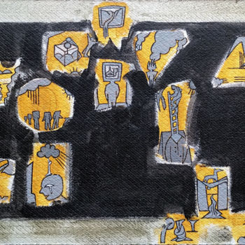 Painting titled "How The Man Lost Hi…" by Gerald Shepherd F.F.P.S., Original Artwork, Acrylic
