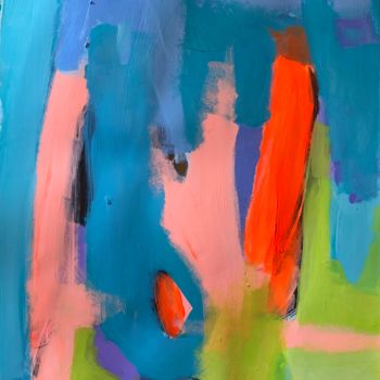 Painting titled "La mer" by Meline White, Original Artwork, Acrylic